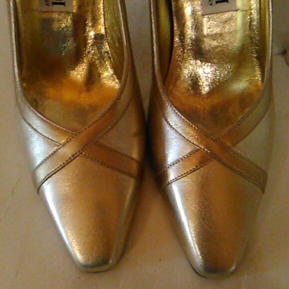 Pancaldi Heels in Gold Leather - Picture 11 of 12